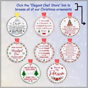 Elegant Chef Family Christmas Ornament Gifts- Side by Side Or Miles Apart Family Will Always be Close at Heart- Long Distance Love Decoration for Xmas Holidays Celebration