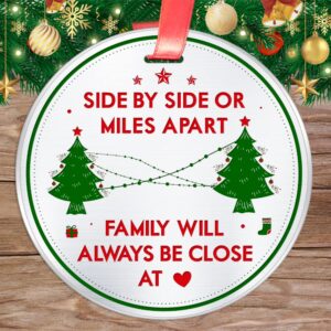 Elegant Chef Family Christmas Ornament Gifts- Side by Side Or Miles Apart Family Will Always be Close at Heart- Long Distance Love Decoration for Xmas Holidays Celebration