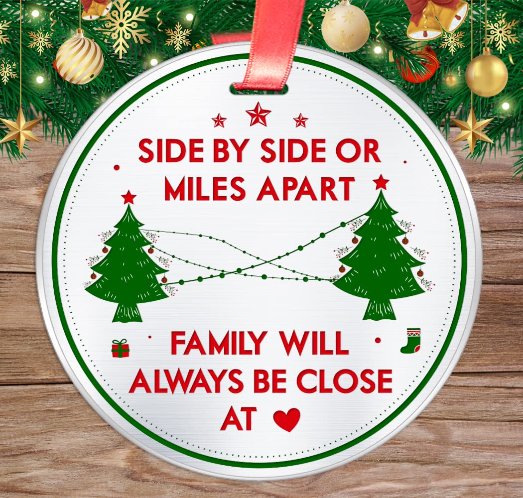 Elegant Chef Family Christmas Ornament Gifts- Side by Side Or Miles Apart Family Will Always be Close at Heart- Long Distance Love Decoration for Xmas Holidays Celebration