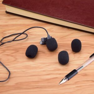 10 Piece Black L30mm x D8mm Mini Microphone Headset Windscreen Foam Mic Cover