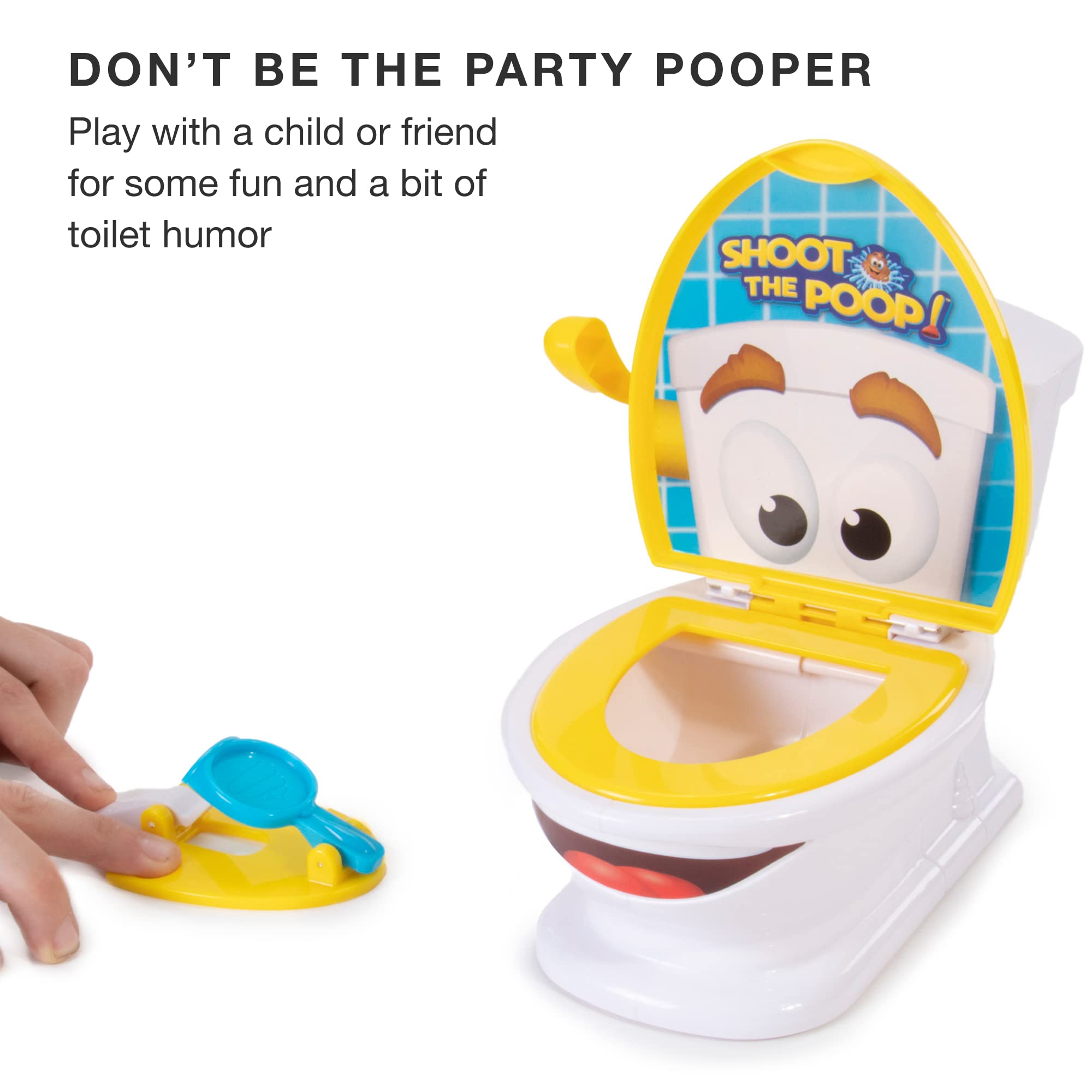 Brybelly The Original Shoot The Poop - Funny Family Game - Fast and Frenzied Flushing Poop Game with Fun Sounds for Kids