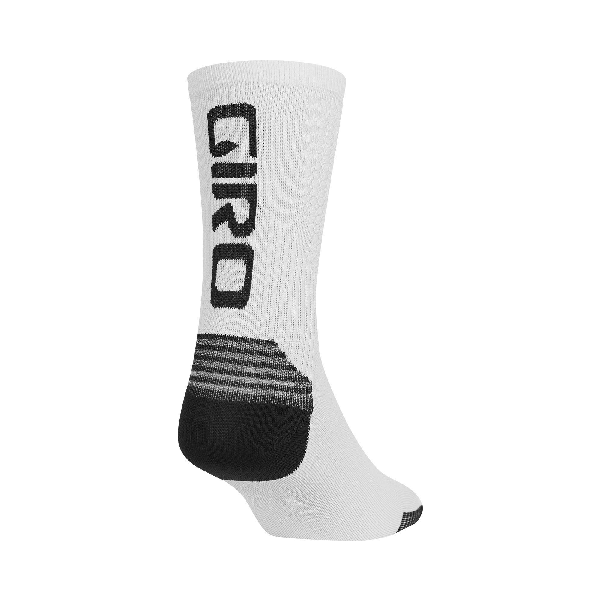 Giro HRc+ Grip Unisex Adult Training & Racing Cycling Crew Socks - White/Black (2021), Large