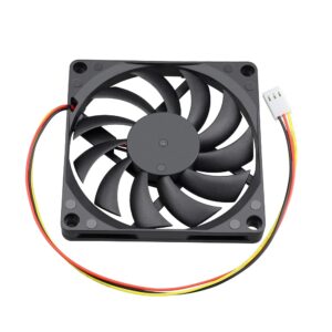 GDSTIME Quiet 80mm Fan, 12V 3PIN 80mm x 80mm x 10mm Brushless DC Fan for CPU Coolers