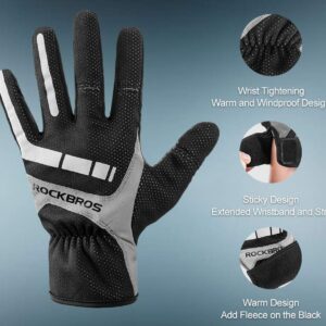 ROCKBROS Cycling Gloves Motocycle Mountain Bike Gloves Full Finger Biking Gloves for Men Bicycle Gloves