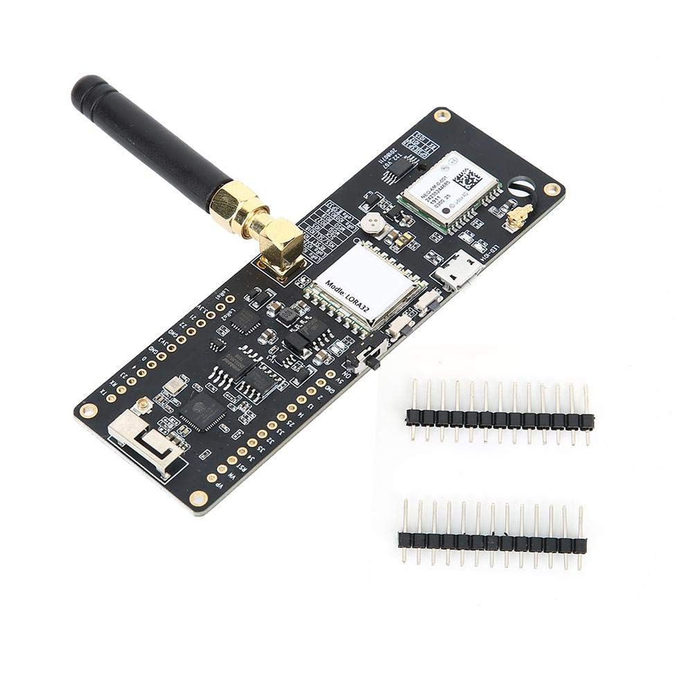 ASHATA WiFi GPS Module Board with Battery Base, GPS Module NEO-6M WiFi Module with Digital RSSI Function, RF Wake-Up Function, for T-Beam ESP32 433Mhz Wireless REV1