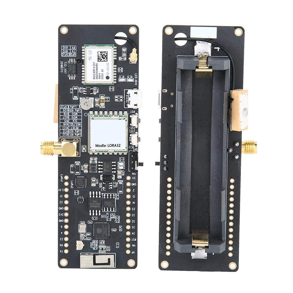 ASHATA WiFi GPS Module Board with Battery Base, GPS Module NEO-6M WiFi Module with Digital RSSI Function, RF Wake-Up Function, for T-Beam ESP32 433Mhz Wireless REV1