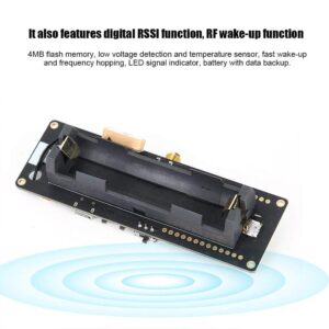 ASHATA WiFi GPS Module Board with Battery Base, GPS Module NEO-6M WiFi Module with Digital RSSI Function, RF Wake-Up Function, for T-Beam ESP32 433Mhz Wireless REV1