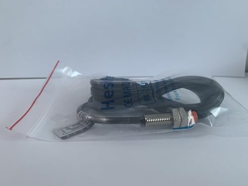Heschen M12 Inductive Proximity Sensor Switch PR12-4DP Cylindrical Type Detector 4mm DC12-24V 3-Wire PNP NO(Normally Open) CE