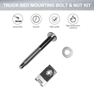 Truck Bed Mounting Bolt Nut Hardware Kit Fits 1999-2016 Ford F250 F350 Super Duty Truck Replaces # W706640S900 W706641S900 W708770S436 XC3Z9900038AA 924-311