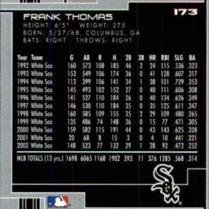 2003 Ultra #173 Frank Thomas MLB Baseball Trading Card