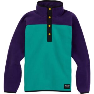 Burton Kids Spark Fleece Anorak, Parachute Purple/Dynasty Green, Large