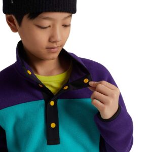 Burton Kids Spark Fleece Anorak, Parachute Purple/Dynasty Green, Large