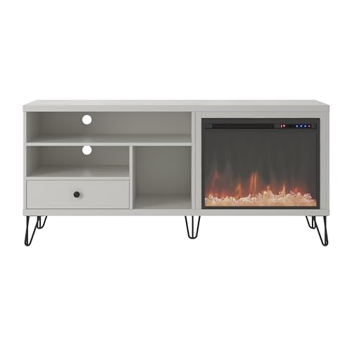 Ameriwood Home Owen Fireplace TV Stand for TVs up to 65", White