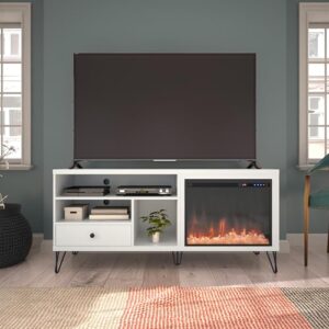 Ameriwood Home Owen Fireplace TV Stand for TVs up to 65", White