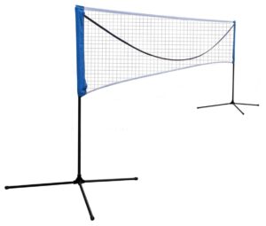 sports god portable large volleyball badminton tennis net with carrying bag stand/frame (20 ft)