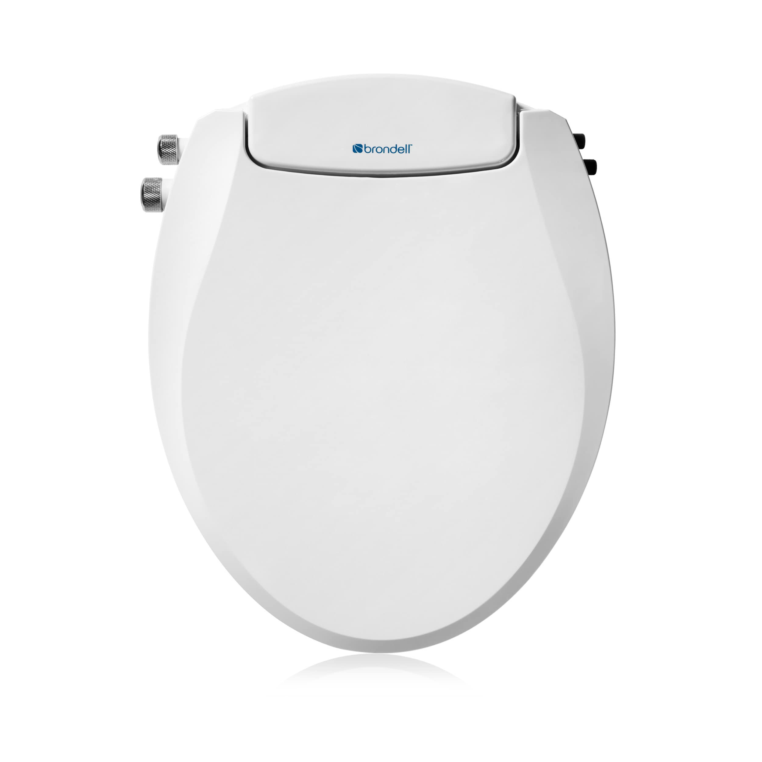 Brondell Swash Bidet Toilet Seat, Non-Electric, Dual Temperature, Fits Round Toilets, White – Dual Nozzle System – with Easy Installation