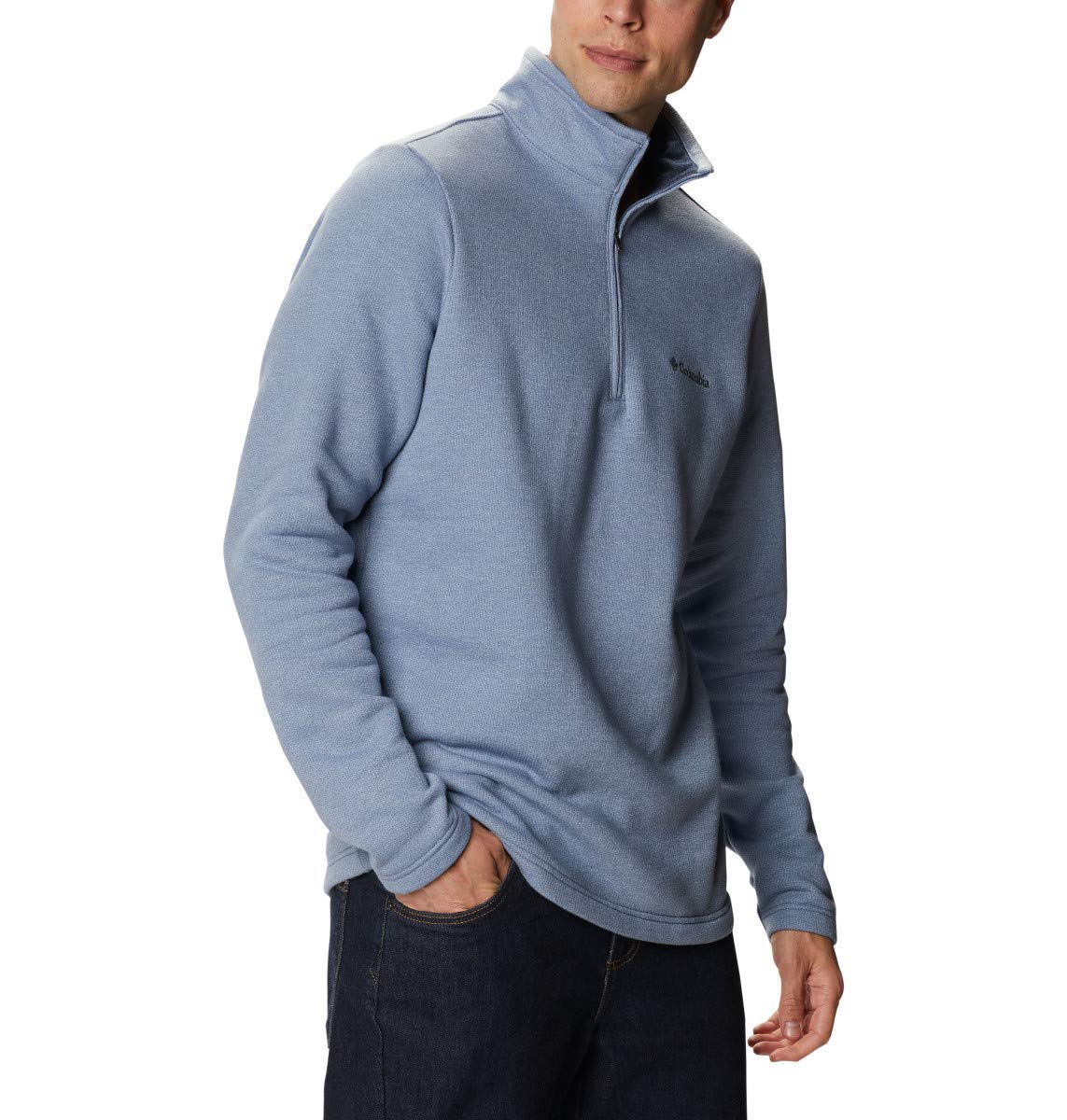 Columbia Men's Great Hart Mountain III Half Zip Bluestone