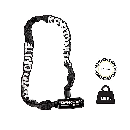 Kryptonite Keeper 585 Bike Chain Lock, 2.7 Feet Long Heavy Duty Anti-Theft Bicycle Chain Lock with Keys for Bike, Motorcycle, Scooter, Bicycle, Door, Gate, Fence,Black