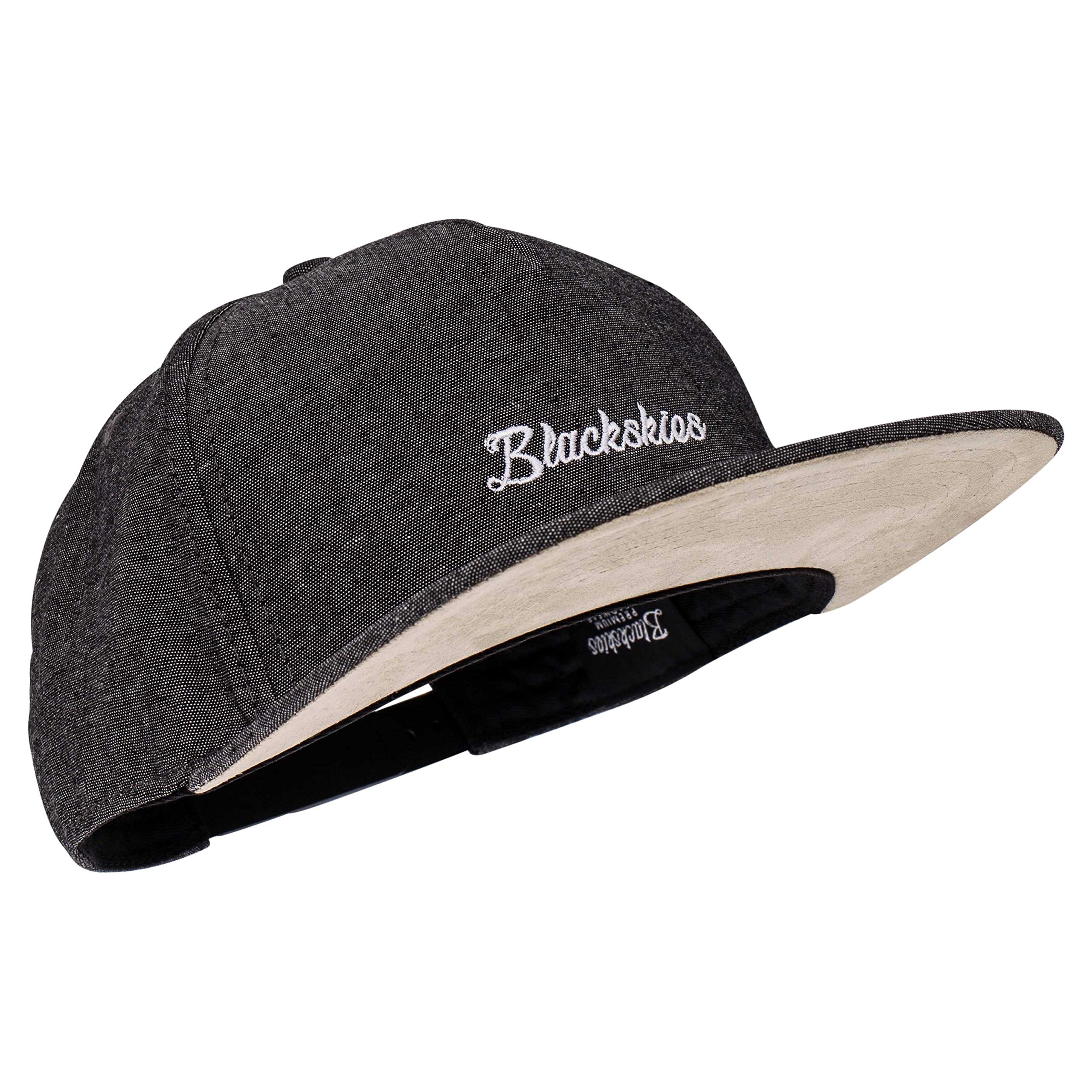 Blackskies Eos Vol. II Snapback Cap | Jeans Black Visor Unisex Premium Baseball Cap Denim Basecap Stick