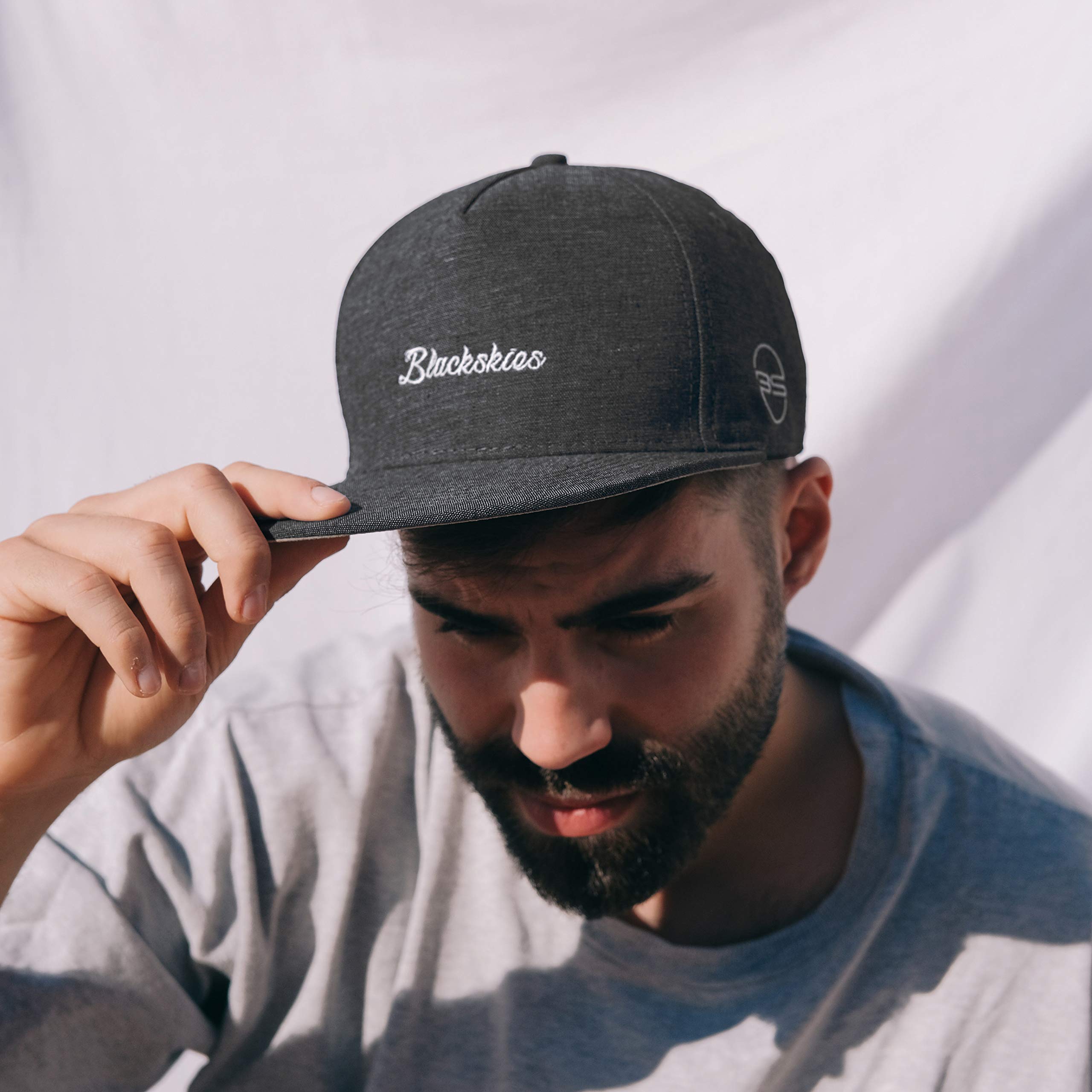 Blackskies Eos Vol. II Snapback Cap | Jeans Black Visor Unisex Premium Baseball Cap Denim Basecap Stick