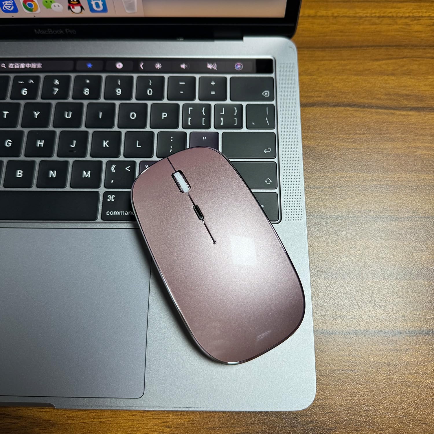 Bluetooth Mouse for iPad pro iPad Air Mac MacBook Pro MacBook Air MacBook Wireless Mouse Laptop Chromebook Win8/10/11 HP DELL PC (Pink)