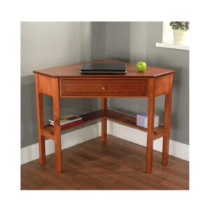 thaweesuk shop cherry corner office desk home laptop workstation writing table computer wood furniture wood and mdf 42" w x 28" d x 30" h of set