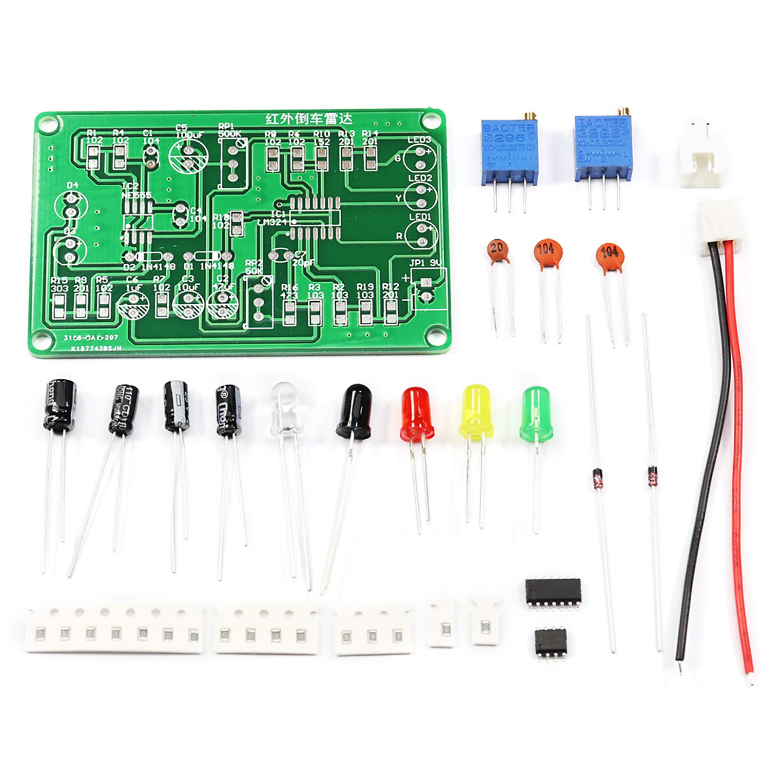 Gikfun SMD Infrared Reversing Radar Practice Soldering Kit Welding Training Board for Arduino DIY EK1950