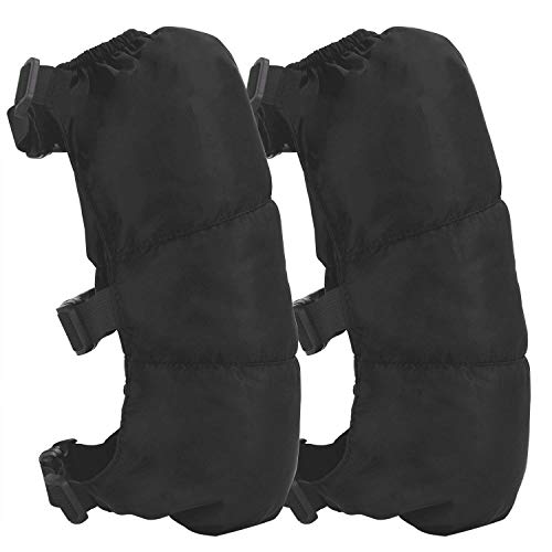 Down Filling Knee Warmer Waterproof Knee Pads Leg Protector Adjustable Thermal Legging Windproof Cozy Leg Knee Covers for Unisex Women Men Winter Motorcycle Bike Skiing Hiking