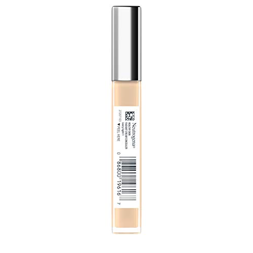 Neutrogena Healthy Skin Radiant Brightening Cream Concealer with Peptides & Vitamin E Antioxidant, Lightweight Perfecting Concealer, Non-Comedogenic, Ivory Light 01 with neutral undertones, 0.24 oz