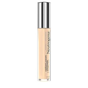 Neutrogena Healthy Skin Radiant Brightening Cream Concealer with Peptides & Vitamin E Antioxidant, Lightweight Perfecting Concealer, Non-Comedogenic, Ivory Light 01 with neutral undertones, 0.24 oz