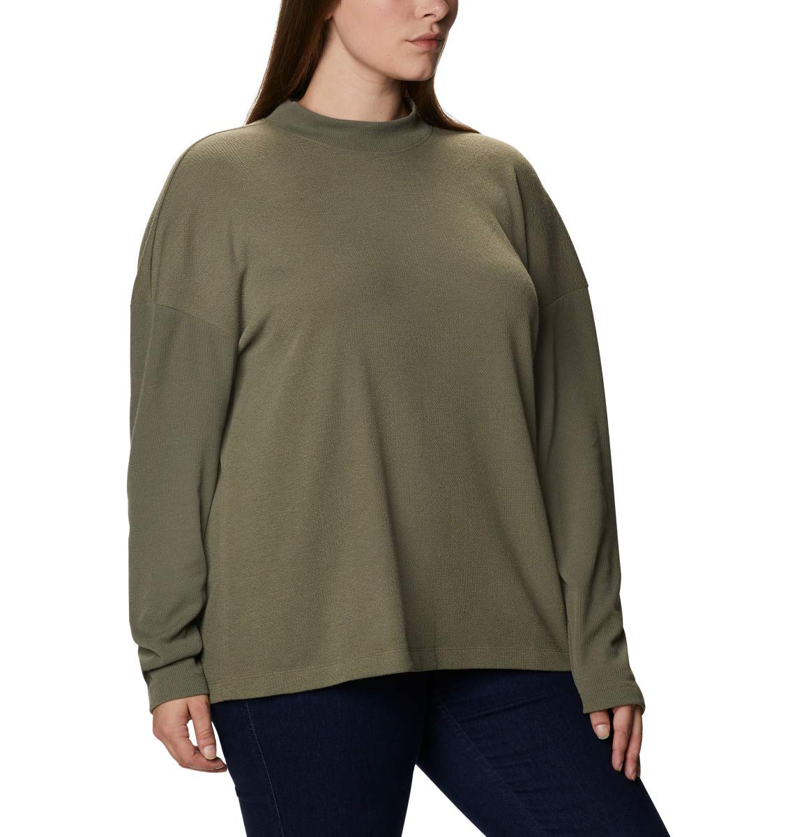 Columbia Women's Pine Street Long Sleeve Knit Stone Green