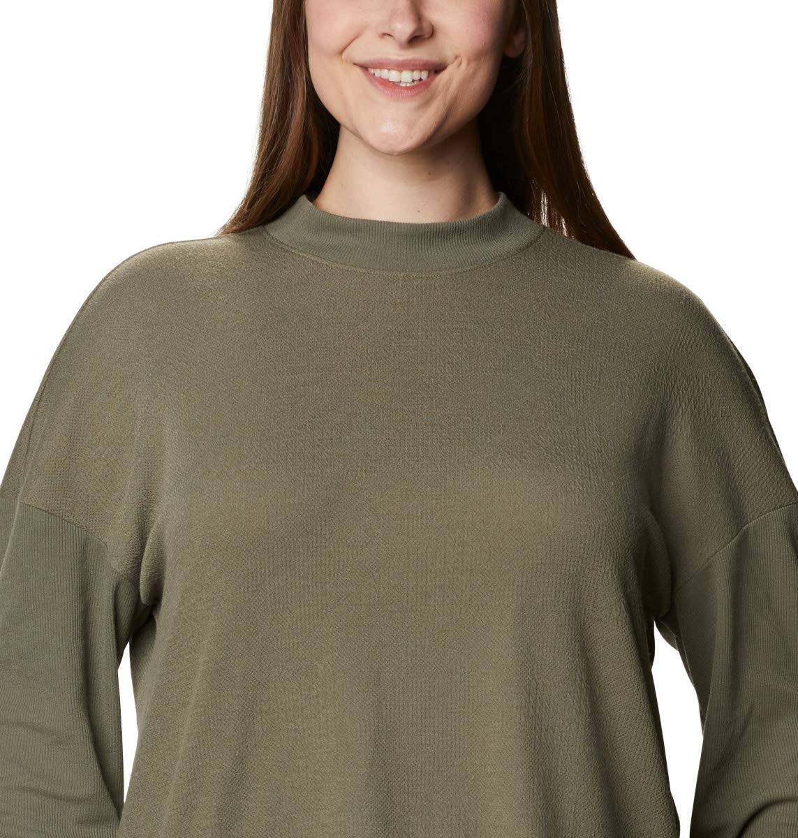 Columbia Women's Pine Street Long Sleeve Knit Stone Green