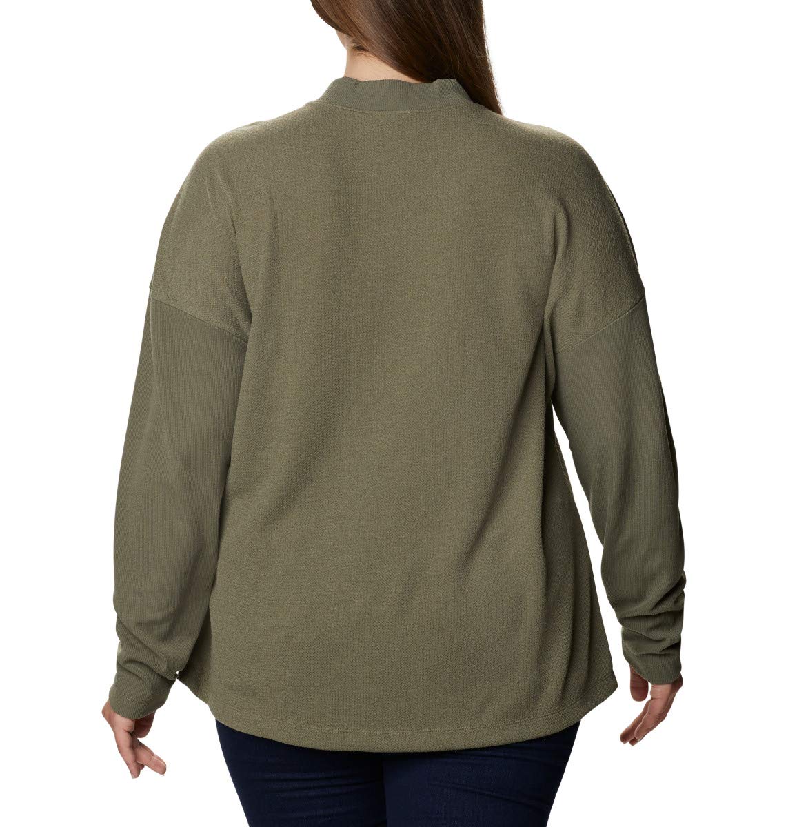 Columbia Women's Pine Street Long Sleeve Knit Stone Green