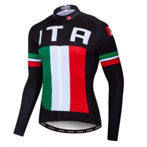 weimomonkey cycling jersey long sleeve clothing men bike wear cycle clothes multi italy xl