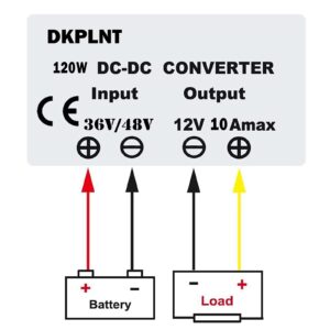 Golf Cart 120W 48V 36V to 12V 10A Converter Voltage Regulator Golf Cart Voltage Converter Reducer Transformer Waterproof