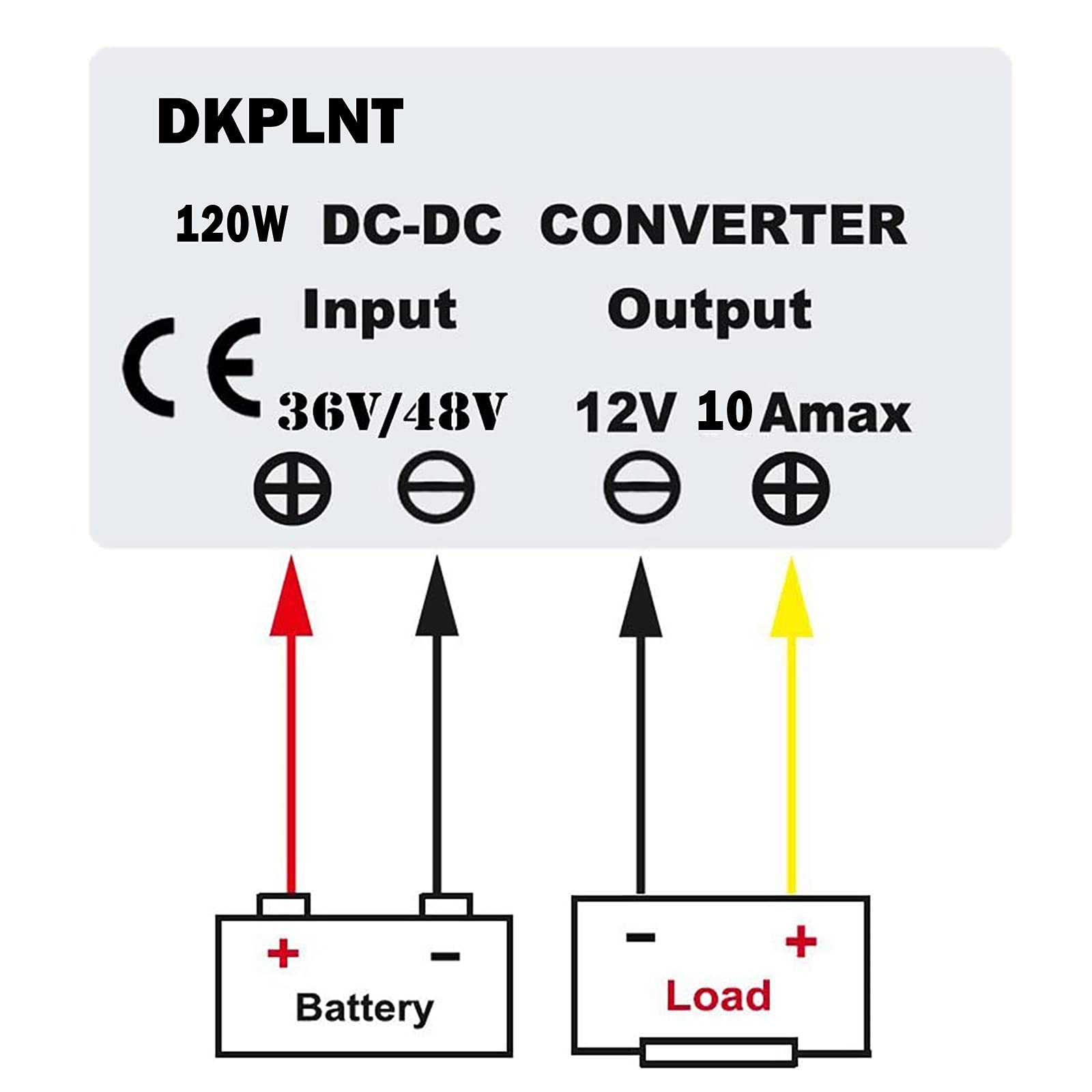 Golf Cart 120W 48V 36V to 12V 10A Converter Voltage Regulator Golf Cart Voltage Converter Reducer Transformer Waterproof