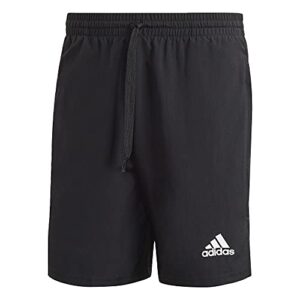 adidas mens activated tech shorts black/white small