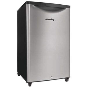 danby dar044a6bsldbo 4.4 cu.ft. outdoor rated compact all refrigerator, spotless steel (fiv? ???k)