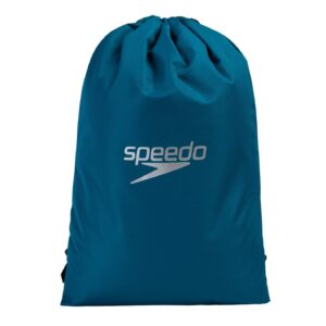speedo unisex adult pool bag pool bag, nordic teal/black/green glow, one size