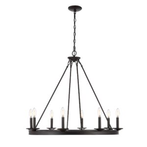 Safavieh CHA4016A Fauna Oil-Rubbed Bronze 8-Light Linear (LED Bulbs Included) Chandelier, 0