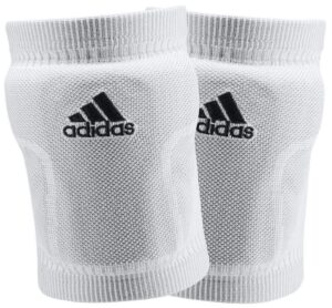 adidas unisex-adult primeknit knee pad, white/black, medium