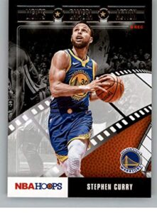 2019-20 nba hoops lights camera action basketball #2 stephen curry golden state warriors official nba trading card from panini america