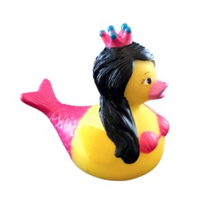 3" mermaid rubber duck [floats upright] - baby safe bathtub bathing toy