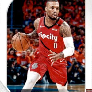 2019-20 Panini NBA Hoops #157 Damian Lillard Portland Trail Blazers Basketball Card