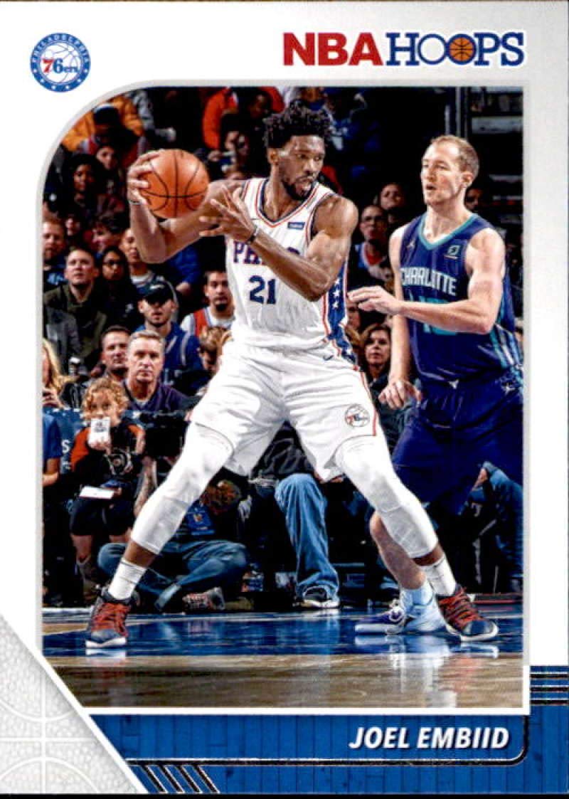 2019-20 Panini NBA Hoops #145 Joel Embiid Philadelphia 76ers Basketball Card