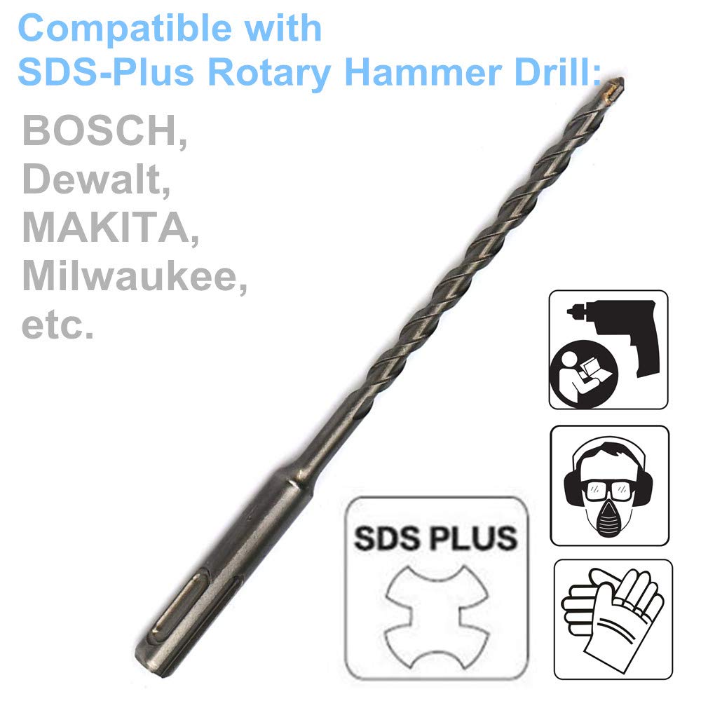 30PC, Rotary Drill Bit,SDS Plus Bits, 3/16" x 4", Masonry Drill bit Set, SDS+ Hammer Bits