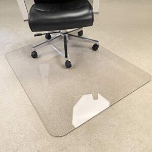 2pack crystal clear 1/5" thick 47" x 35" heavy duty hard chair mat, can be used on carpet or hard floor