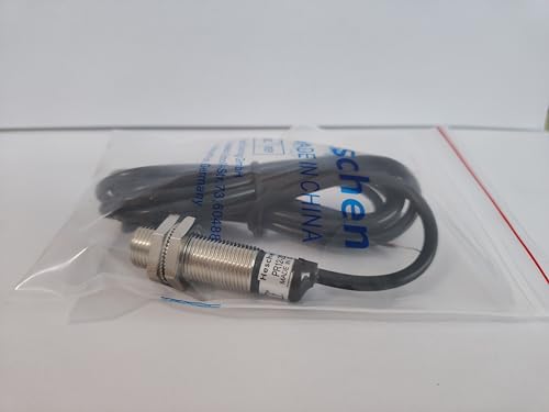Heschen M12 Inductive Proximity Sensor Switch PR12-2DN Cylindrical Type Detector 2mm DC12-24V 3-Wire NPN NO(Normally Open) CE