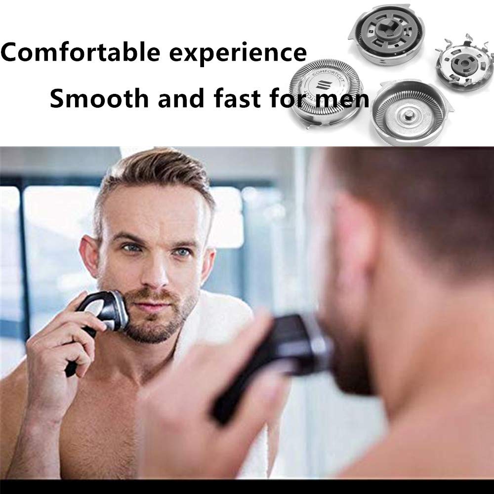 Centtechi Replacement Shaver Heads for Norelco Philips SH50, Electric Shaving Head 5000 Series Shavers Rotary Blades for Men Double Layers Trimmer Razor Accessories