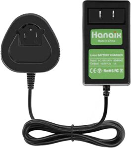 hanaix 12v lithium battery charger compatible with bosch bc330 bat411 bat411a bc430 gba12v30 bat412 bat412a bat413 bat413a bat414 d-70745, 2607336013, 2607336027, 2 607 336 864, portable charger